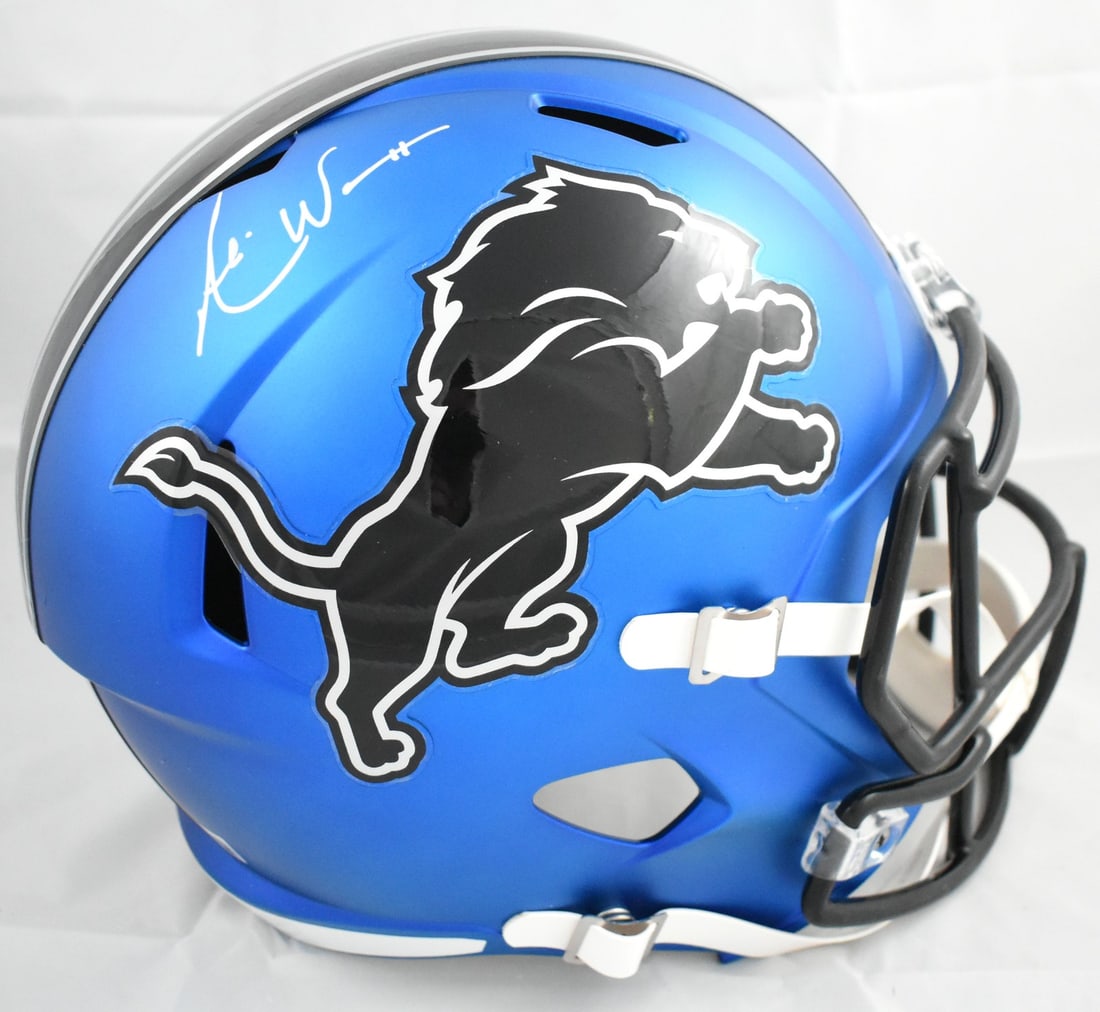 Detroit Lions Speed Helmet Signed by Andre Ware Beckett Witnessed Hologram (1 of 5)