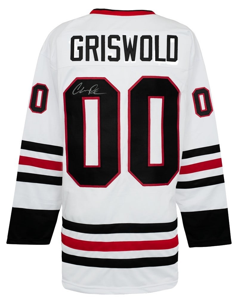 Chevy Chase Signed Griswold #00 White Custom Hockey Jersey with COA (1 of 2)