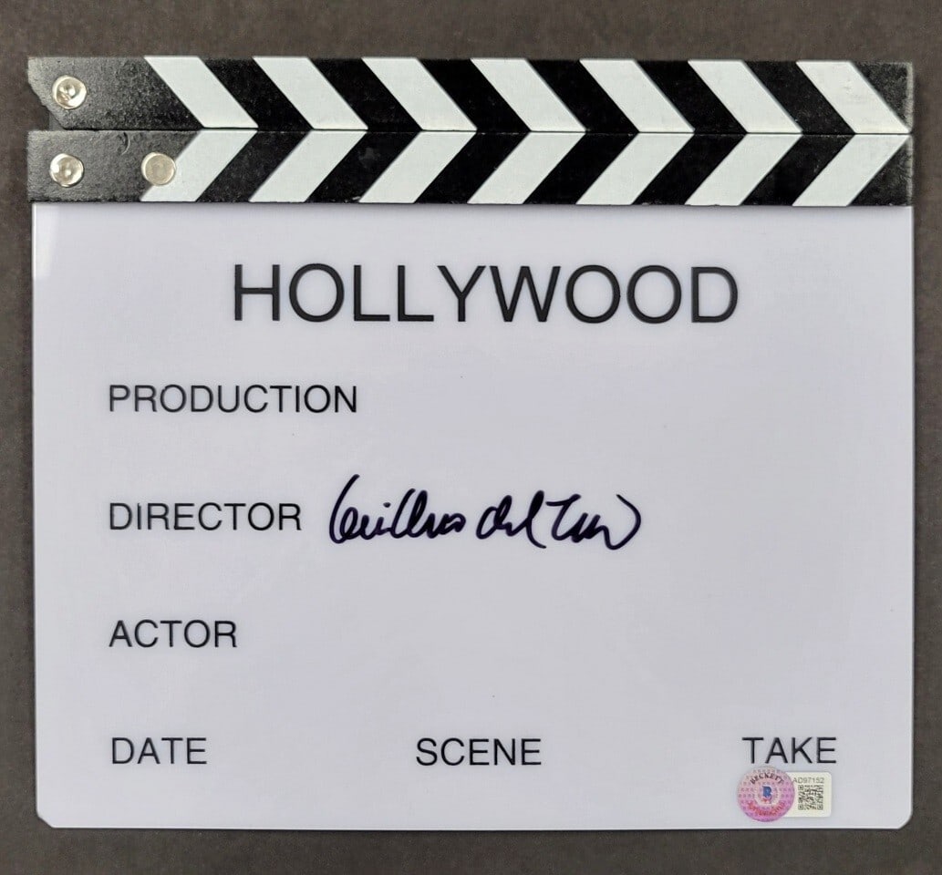 Director Clapboard from Pinocchio Signed by Guillermo del Toro Beckett Authenticated (1 of 3)