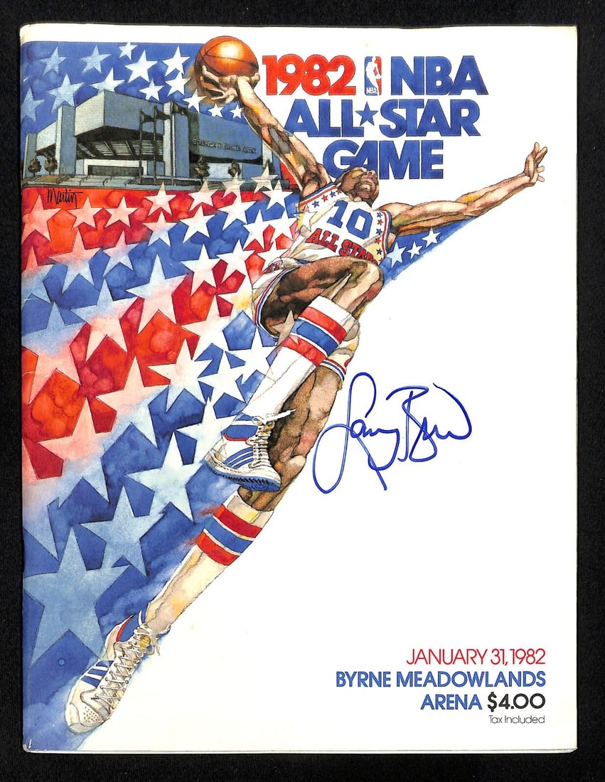 Larry Bird Signed 1982 NBA All-Star Program PSA/DNA Authentic (1 of 5)