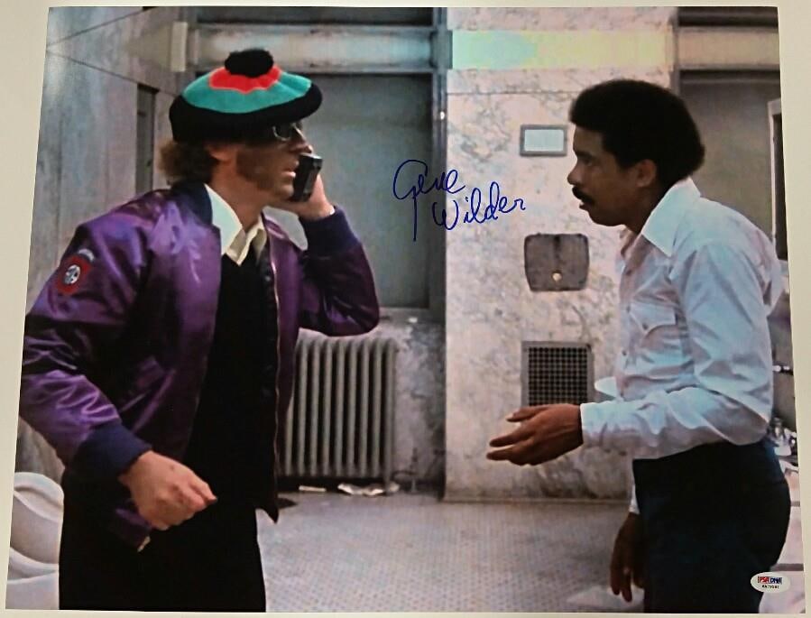 Gene Wilder Signed Silver Streak 16x20 Photo PSA/DNA Authenticated: Gene Wilder Signed Silver Streak 16x20 Photo PSA/DNA Authenticated This is an original 16x20 photo of actor Gene Wilder from the film "Silver Streak," featuring his authentic autograph. The signature 