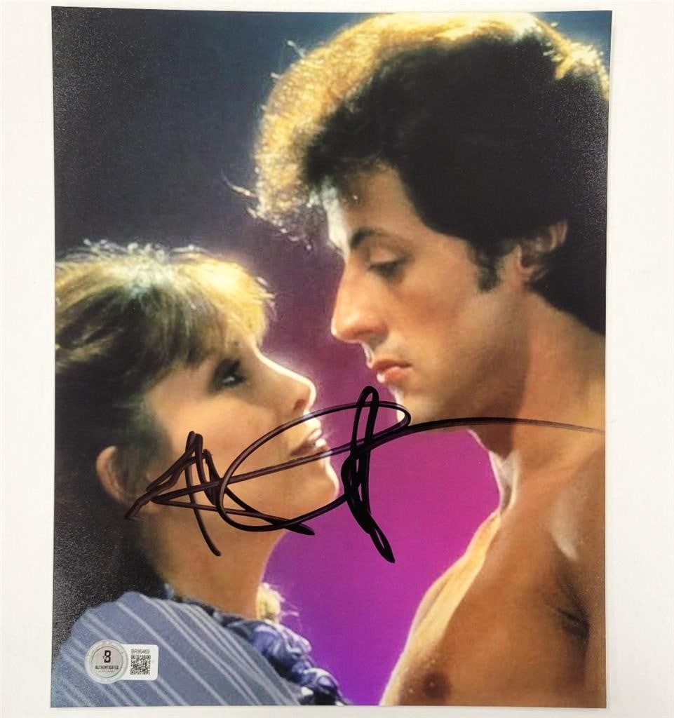 Talia Shire Autographed 8x10 Rocky Photograph Beckett Authenticated: Talia Shire Autographed 8x10 Rocky Photograph Beckett Authenticated This original 8x10 photograph from the movie Rocky is autographed by Talia Shire, who played Adrian Balboa. The signature has been a