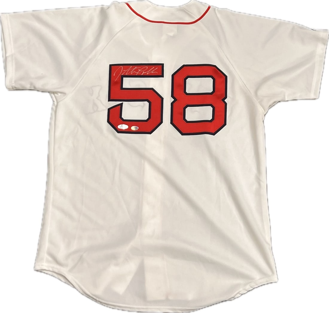 Jonathan Papelbon Autographed Boston Red Sox Jersey PSA Certified: Jonathan Papelbon Autographed Boston Red Sox Jersey PSA Certified This authentic Boston Red Sox jersey is hand-signed by Jonathan Papelbon, a former player renowned for his contributions to the team. 