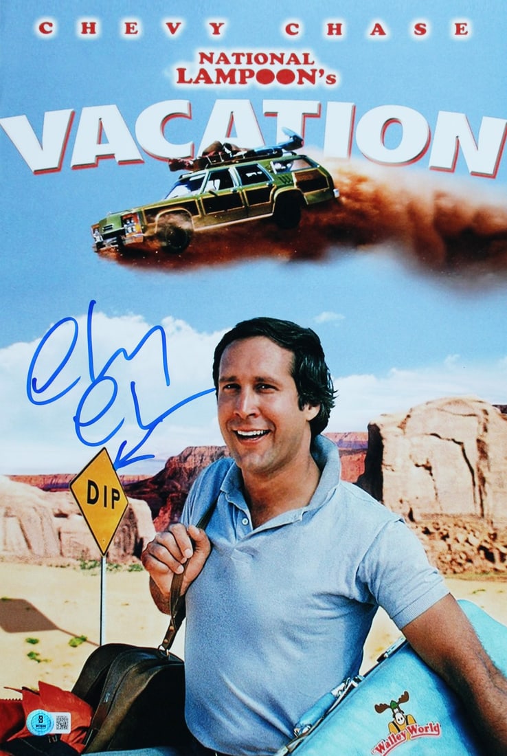 Chevy Chase Signed National Lampoon's Vacation 12x18 Photograph Beckett Authenticated (1 of 3)