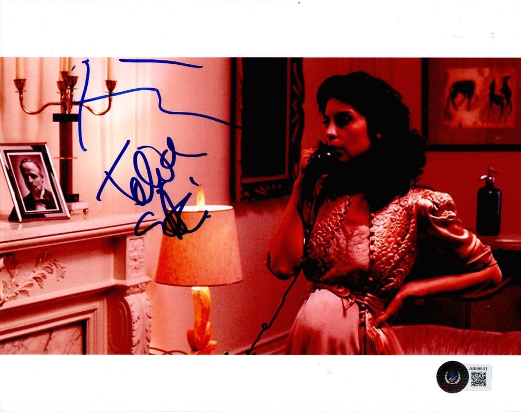 8x10 Photo Signed by Francis Ford Coppola and Talia Shire Beckett Authenticated: 8x10 Photo Signed by Francis Ford Coppola and Talia Shire Beckett Authenticated This is an original 8x10 photograph autographed by Francis Ford Coppola and Talia Shire from "The Godfather." The photo 