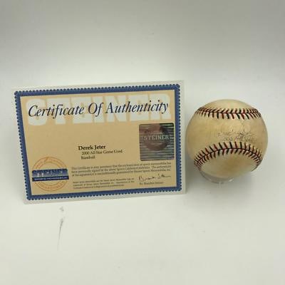 Derek Jeter signed 2000 All Star Game used baseball Steiner COA (1 of 7)