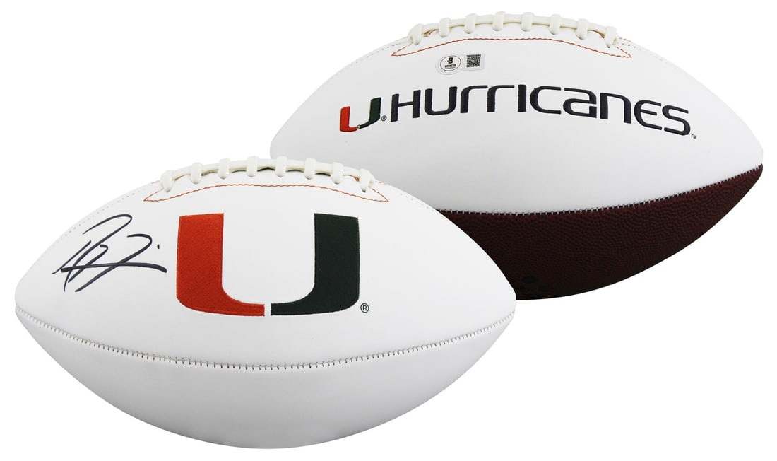 Ray Lewis Signed Miami Hurricanes Football BAS Witnessed Authentication (1 of 4)
