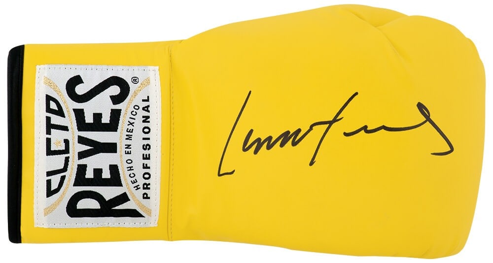 Lennox Lewis Signed Cleto Reyes Yellow Boxing Glove with COA (1 of 1)
