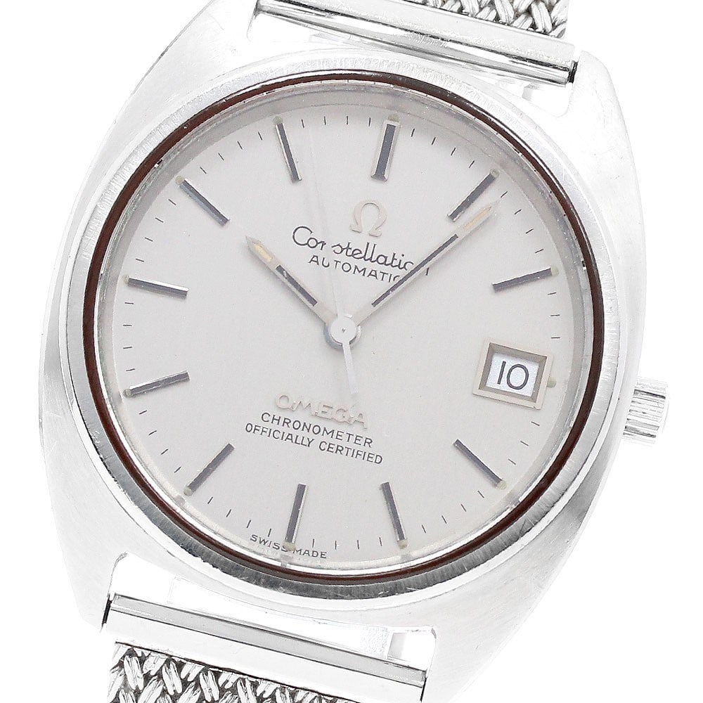 Omega Constellation Date Automatic Stainless Steel Men's Wristwatch 168.0056: Omega Constellation Date Automatic Stainless Steel Men's Wristwatch 168.0056 This OMEGA Constellation Date men's wristwatch features a stainless steel case and bracelet with a silver dial. Powered by 