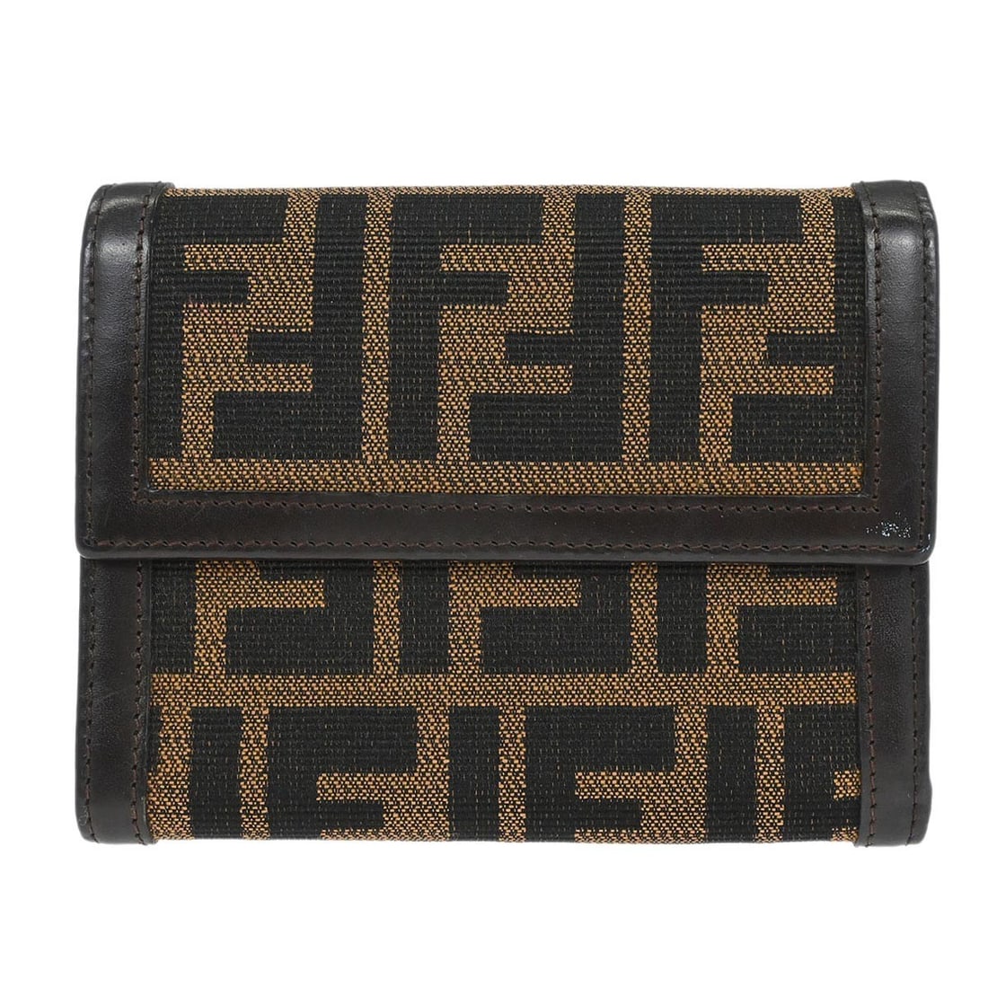 Brown Canvas Folding Wallet by Fendi Zucca Pattern 2270-30729-008: Brown Canvas Folding Wallet by Fendi Zucca Pattern 2270-30729-008 This Fendi wallet features the iconic Zucca pattern in brown canvas. Designed with a folding style, it blends vintage appeal with prac