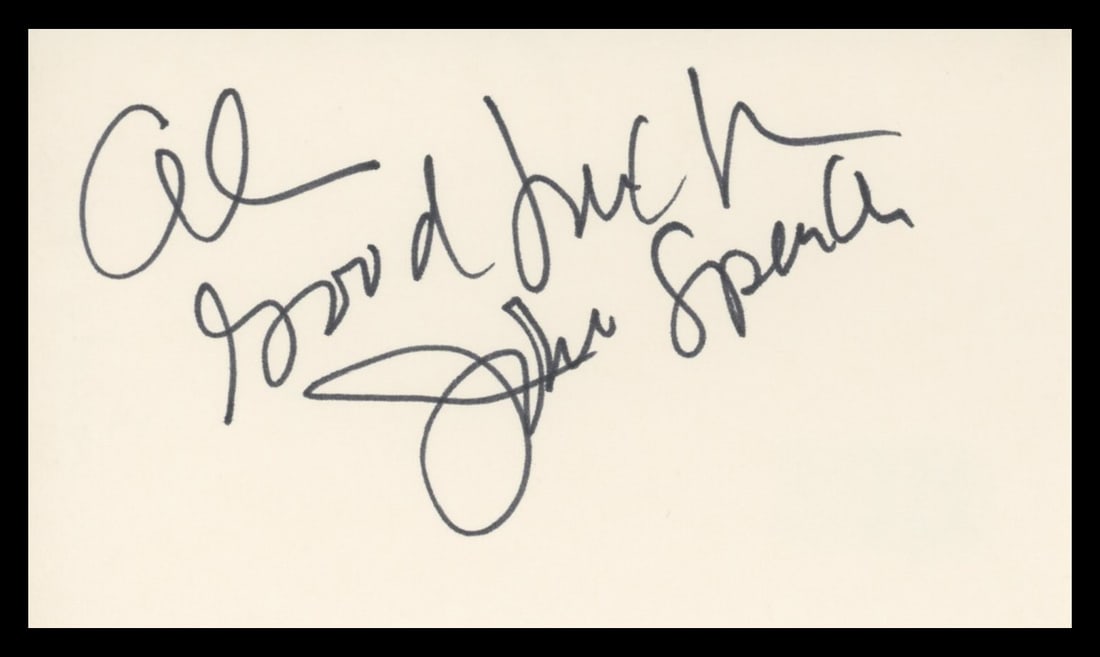 John Spencer Signed 3x5 Autograph Card Beckett Authenticated West Wing (1 of 2)