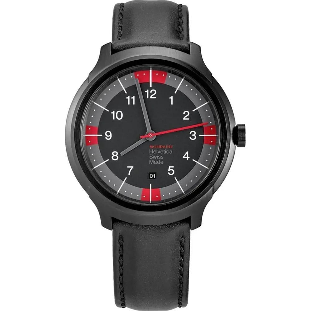 Mondaine Helvetica No1 Bold Black Dial Quartz Men's Watch MH1.B1222.LB (1 of 2)