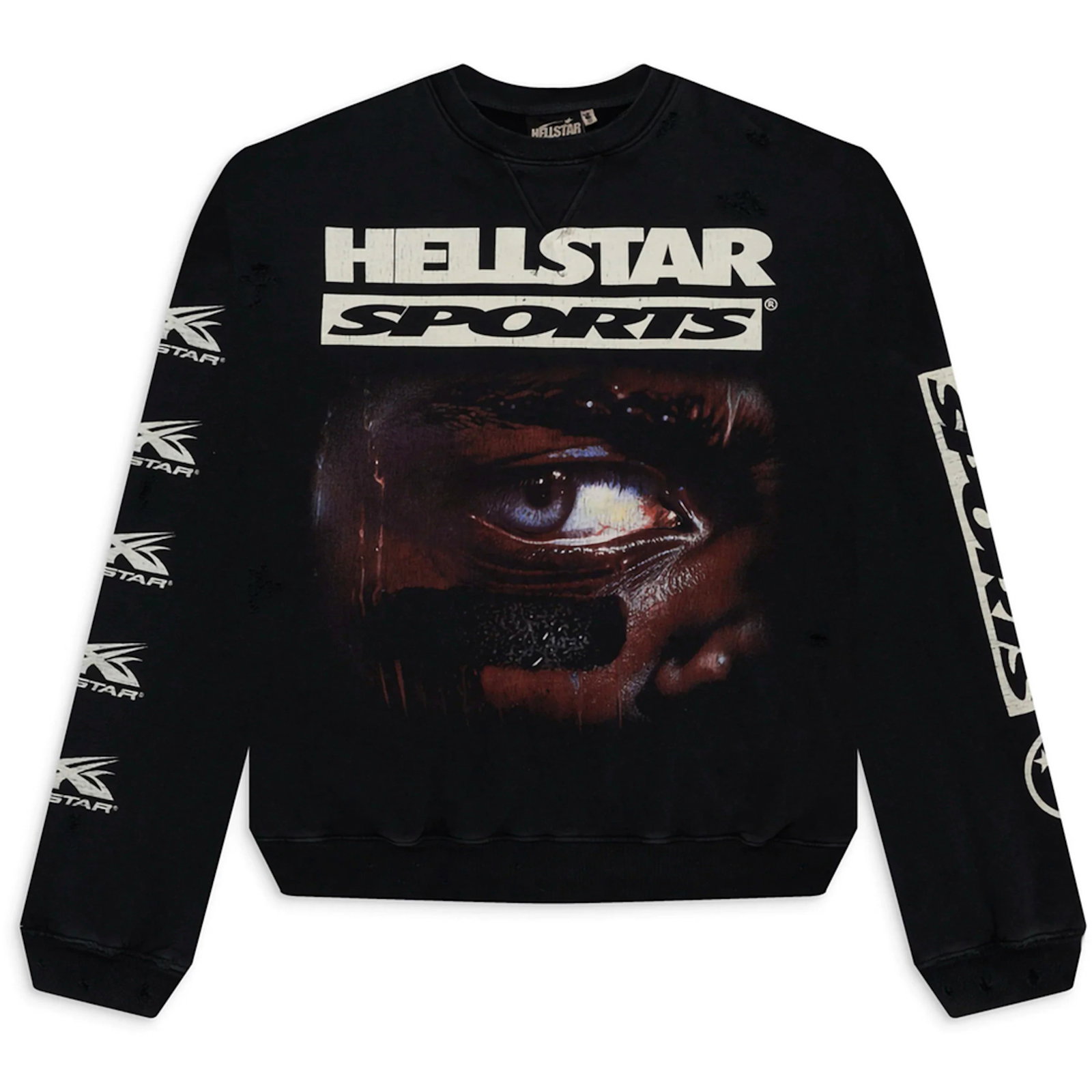 Hellstar 96 Black Authentic Crewneck Sweatshirt Size Extra Large (1 of 2)