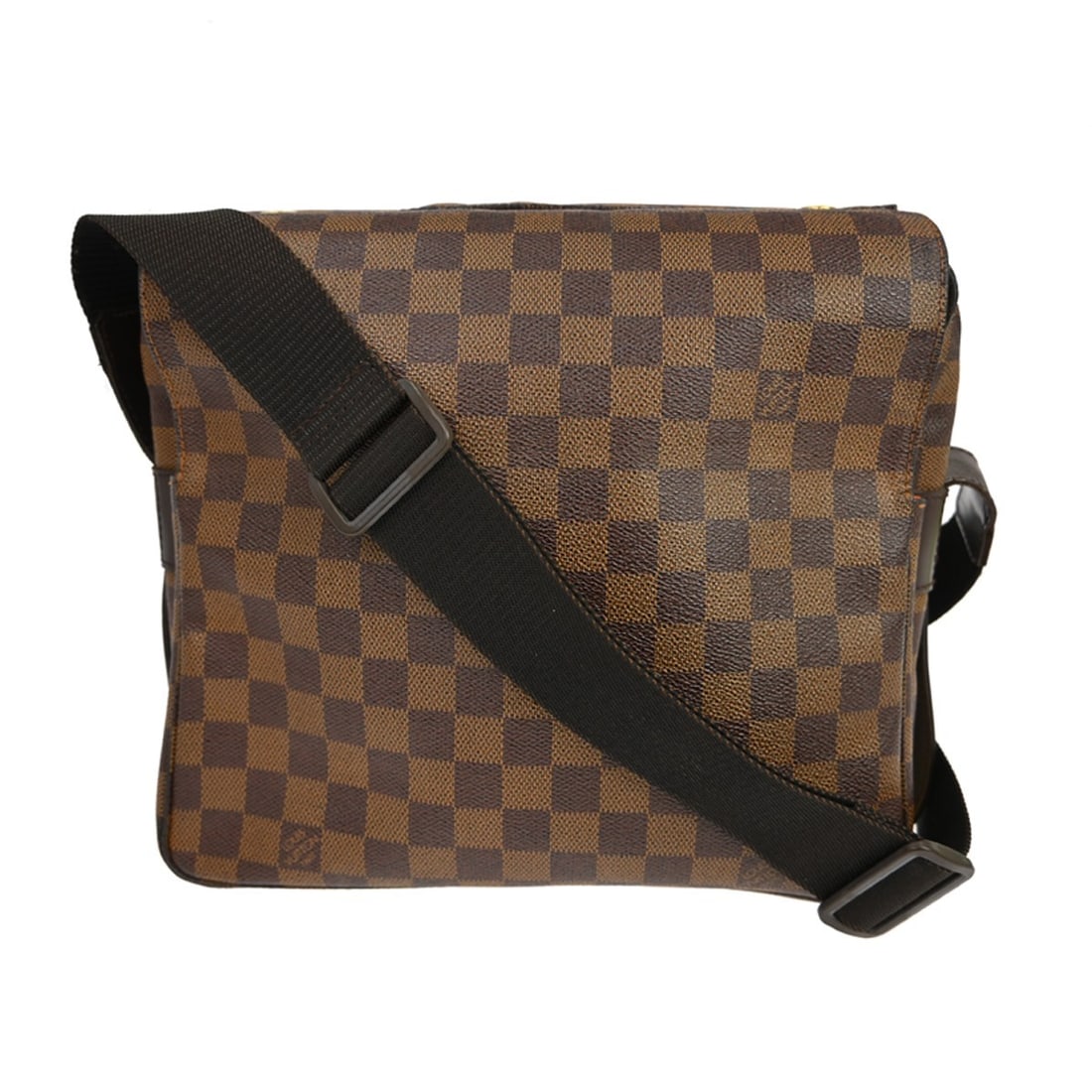 Louis Vuitton Damier Canvas Naviglio Brown Shoulder Bag France: Louis Vuitton Damier Canvas Naviglio Brown Shoulder Bag France The Louis Vuitton Naviglio Handbag in Damier canvas is a unisex accessory featuring a brown colorway. This vintage piece, made in France,