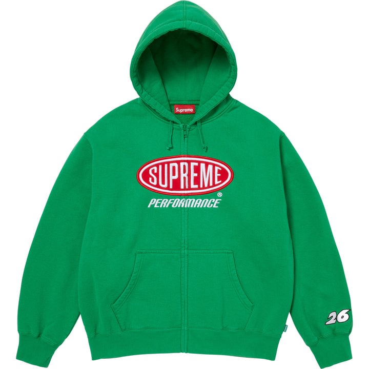 Green Supreme Performance Full Zip Hooded Sweatshirt Size Large (1 of 1)