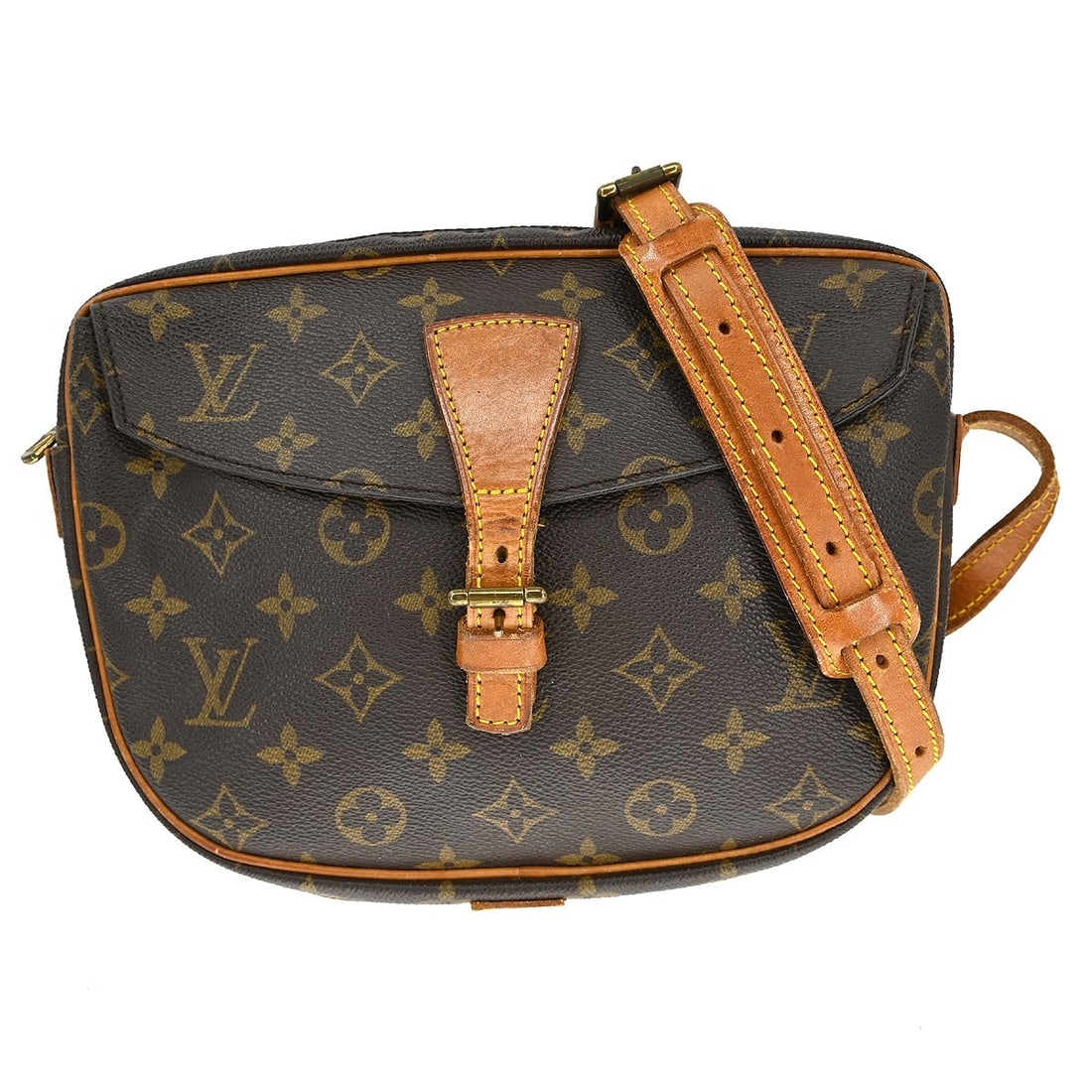 Louis Vuitton Jeune Fille MM Monogram Canvas Unisex Crossbody Shoulder Bag: Louis Vuitton Jeune Fille MM Monogram Canvas Unisex Crossbody Shoulder Bag This Louis Vuitton Jeune Fille MM shoulder bag features the iconic Monogram canvas exterior and a crossbody strap in beige. I