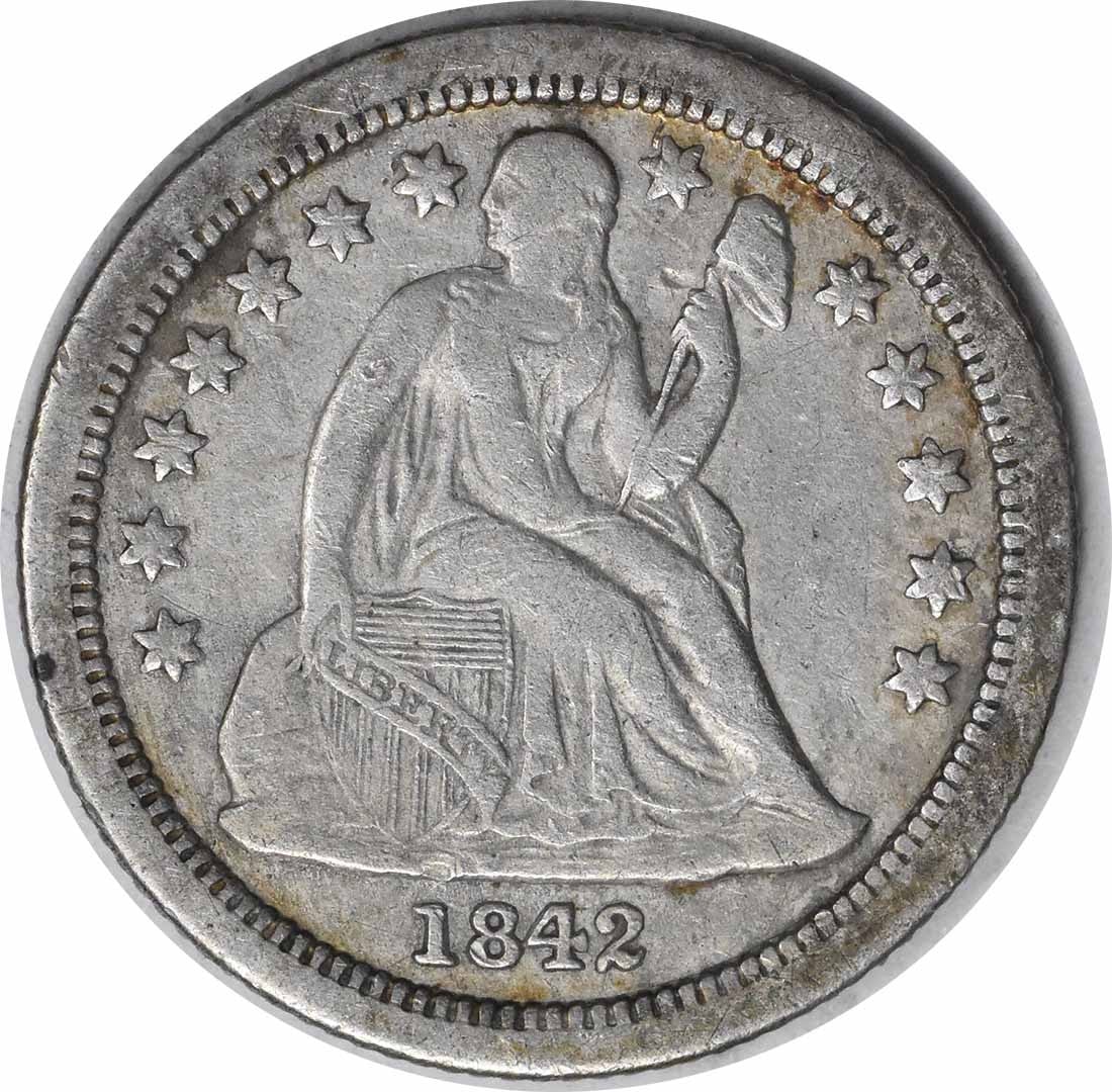 1842-O Liberty Seated Dime 10C Christian Gobrecht Design Uncertified: 1842-O Liberty Seated Dime 10C Christian Gobrecht Design Uncertified This 1842-O Liberty Seated Silver Dime features a classic design by Christian Gobrecht and is a great addition for coin collectors.