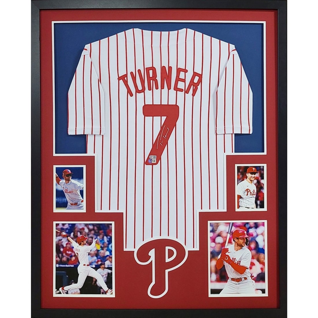 Trea Turner Autographed Framed Jersey Philadelphia Phillies Beckett Certified: Trea Turner Autographed Framed Jersey Philadelphia Phillies Beckett Certified This Trea Turner autographed jersey is beautifully framed and authenticated by Beckett, a leader in sports memorabilia aut