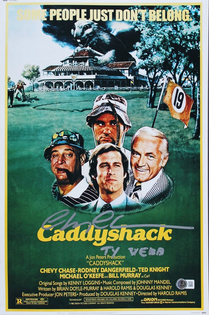 Chevy Chase Signed 12x18 Photograph Ty Webb from Caddyshack Beckett Authenticated (1 of 3)