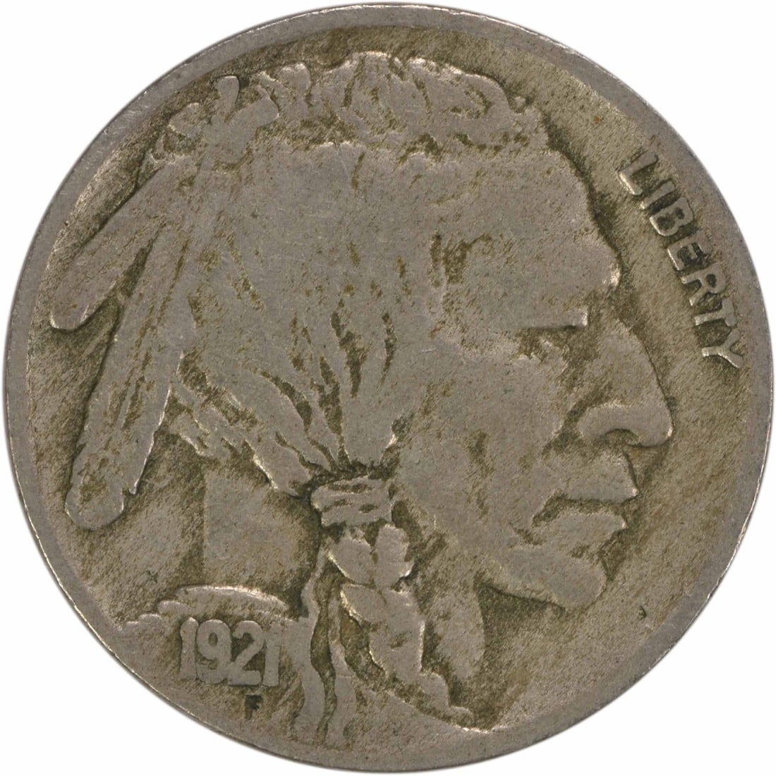 1921-S Buffalo Nickel 5C Circulated Coin James Earle Fraser Design (1 of 2)