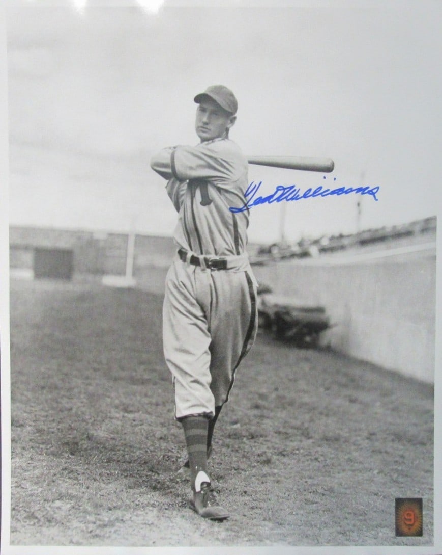 16x20 Black and White Photo Hand Signed by Ted Williams with TWF Authentication: 16x20 Black and White Photo Hand Signed by Ted Williams with TWF Authentication Celebrate the legacy of baseball legend Ted Williams with this signed 16x20 black and white photo of the Hall of Famer. 