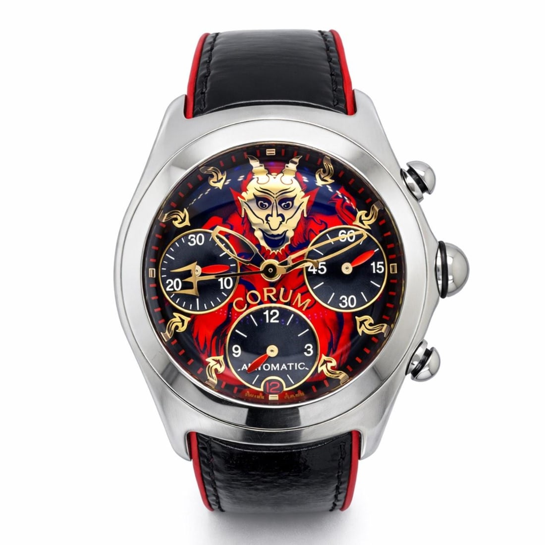 Corum Lucifer Automatic 45mm Stainless Steel Limited Edition Timepiece: Corum Lucifer Automatic 45mm Stainless Steel Limited Edition Timepiece CORUM Stainless Steel Lucifer Limited Edition Watch featuring a 45mm case and automatic movement. The watch weighs 149.9 grams an