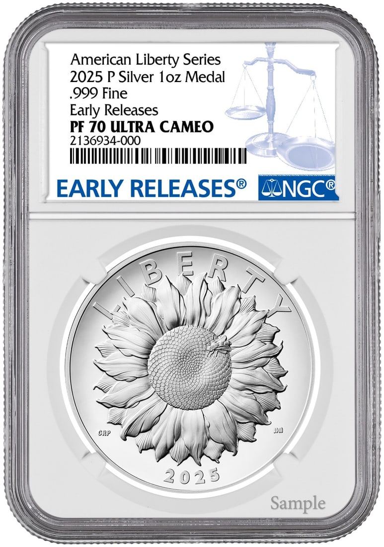2025-W PR70 High Relief Silver American Liberty Medal NGC Certified (1 of 2)