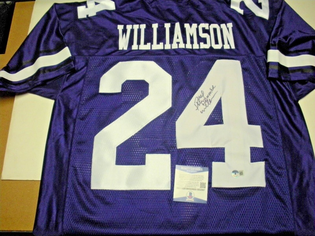 Fred Williamson Autographed Official Adidas Football Jersey Beckett COA (1 of 2)