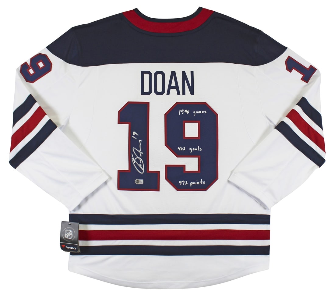 Shane Doan Autographed Winnipeg Jets Jersey with 3x Inscription BAS Authenticated (1 of 7)