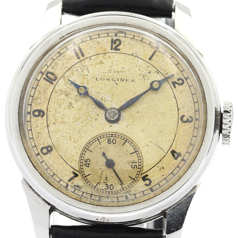 Longines manual wind stainless steel small seconds wristwatch: Longines manual wind stainless steel small seconds wristwatch This vintage Longines men's wristwatch features the Cal. 12687 manual winding movement and a classic stainless steel case. The watch has a