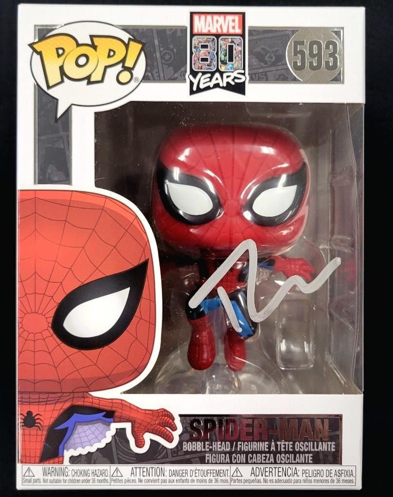 Funko Pop 598 Spider-Man 80 Years Tobey Maguire Signed Figure Beckett Authenticated (1 of 8)