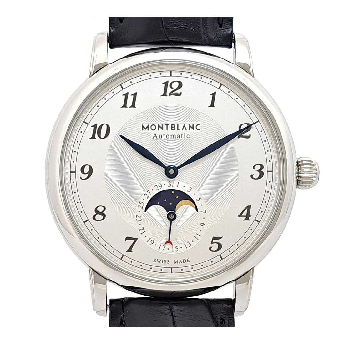 Montblanc Star Legacy Moonphase Automatic Steel Wristwatch 116508 Box Papers: Montblanc Star Legacy Moonphase Automatic Steel Wristwatch 116508 Box Papers This Montblanc Star Legacy Moonphase 116508 men's wristwatch features a stainless steel case and a silver dial, complemente