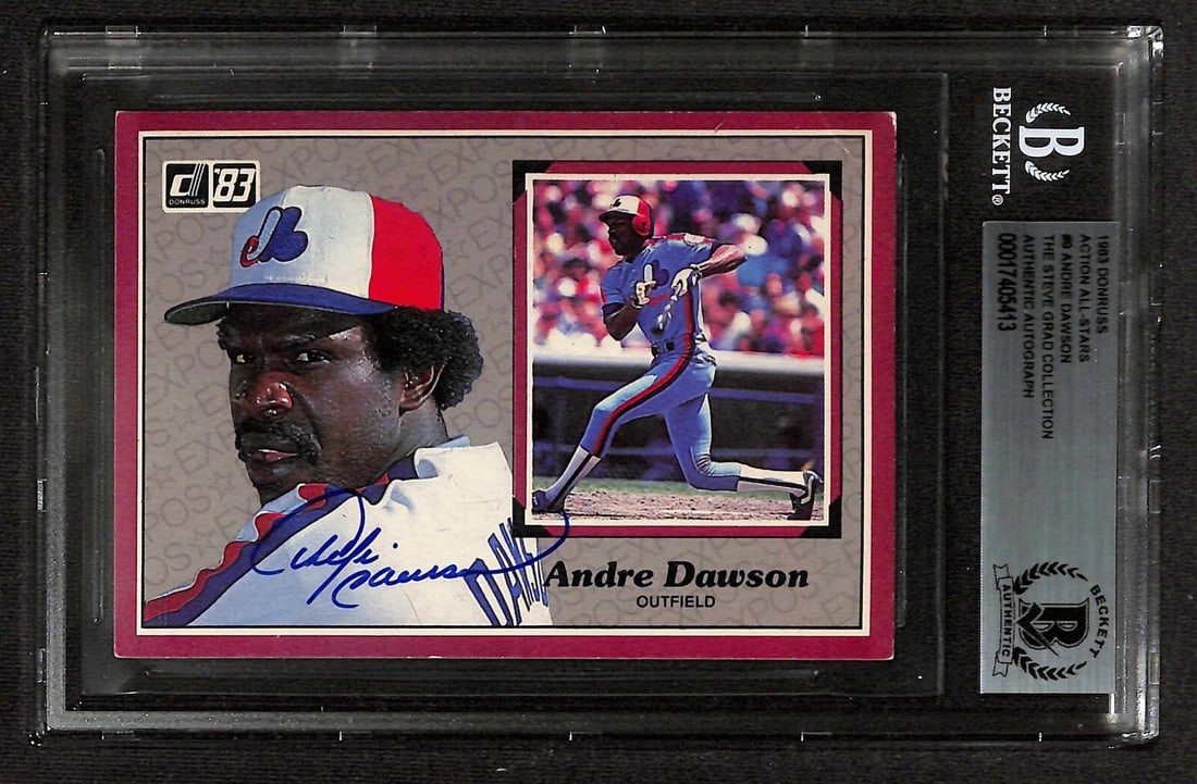 Andre Dawson Signed 1983 Donruss Action All-Stars #0 Card Beckett Authenticated (1 of 1)