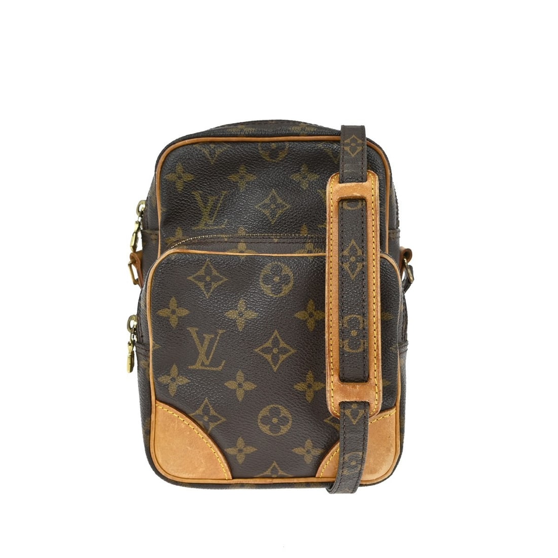 Louis Vuitton Amazone Monogram Canvas Medium Brown Crossbody Bag M45236: Louis Vuitton Amazone Monogram Canvas Medium Brown Crossbody Bag M45236 This Louis Vuitton Amazone crossbody bag features the brand's signature monogram canvas leather exterior with brown accents. Des