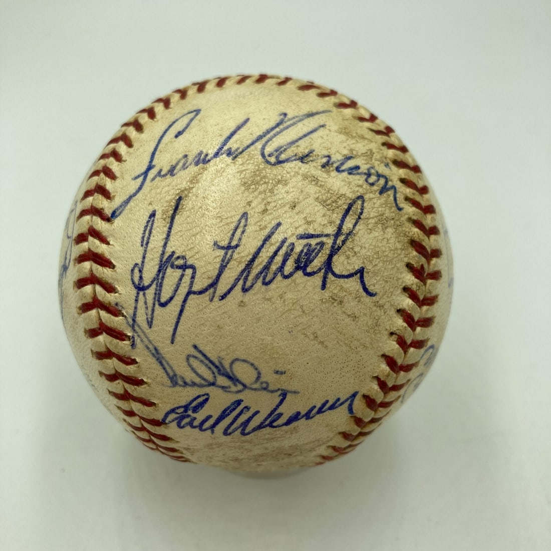 1967 Baltimore Orioles Signed Minor League Baseball with 18 Signatures: 1967 Baltimore Orioles Signed Minor League Baseball with 18 Signatures This is a 1967 Baltimore Orioles Team Signed Official Minor League Game Used Baseball, featuring signatures from 18 notable playe
