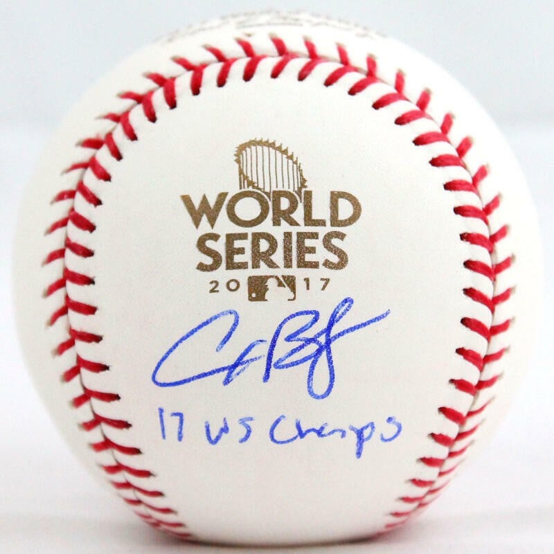 Alex Bregman Signed Rawlings OML WS Baseball Beckett Authenticated: Alex Bregman Signed Rawlings OML WS Baseball Beckett Authenticated This is an original autographed baseball by Alex Bregman, featuring his signature along with an inscription. The ball is a Rawlings O
