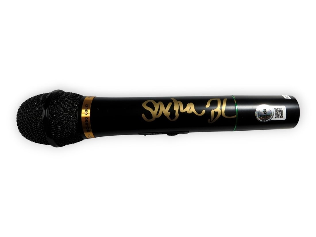 Sacha Baron Cohen Autographed Microphone Beckett Authenticated: Sacha Baron Cohen Autographed Microphone Beckett Authenticated This microphone is autographed by the talented Sacha Baron Cohen, recognized as an actor, writer, and director. The signature has been au