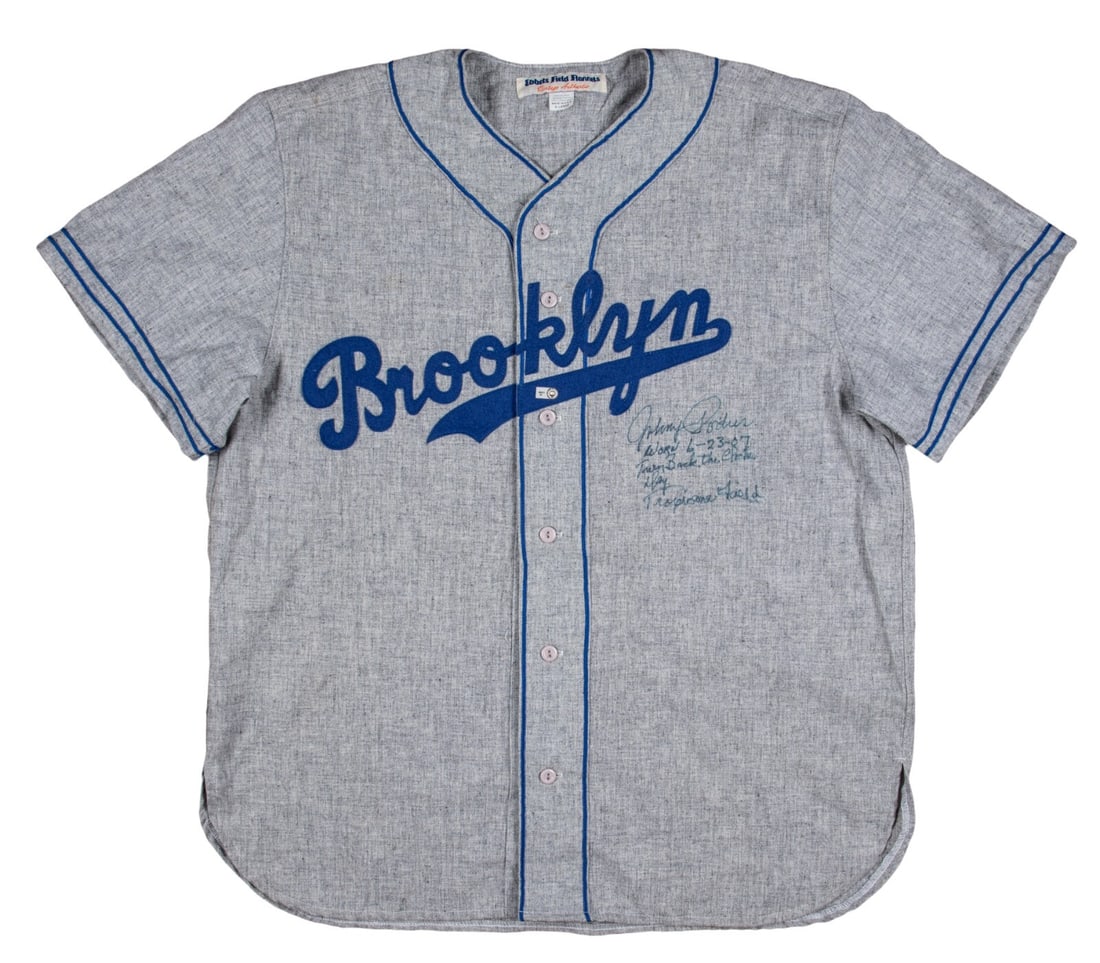 Johnny Podres Signed Game-Used Dodgers Jersey MLB Authenticated (1 of 6)