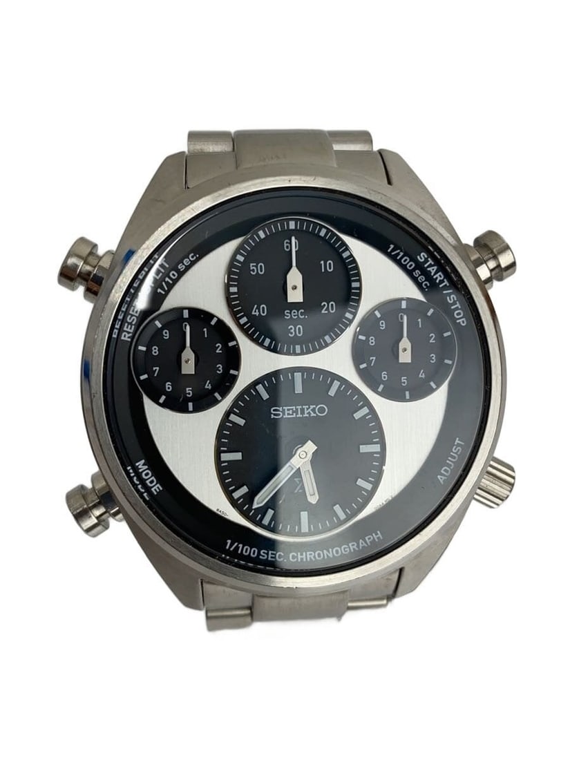 Seiko Speedtimer Stainless Steel Men's Wristwatch: Seiko Speedtimer Stainless Steel Men's Wristwatch This SEIKO Prospex Speedtimer 8A50-00A0 is a men's wristwatch crafted in stainless steel with a silver finish. Made in Japan, it features a round case