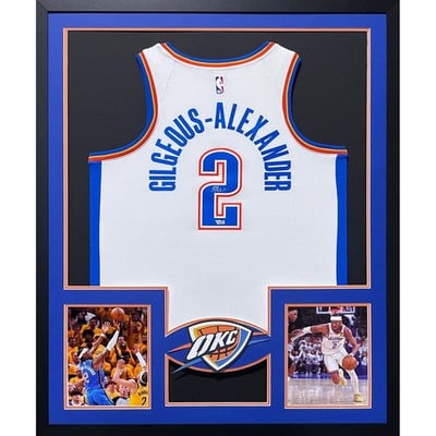 Shai Gilgeous-Alexander Autographed Framed Jersey by Fanatics (1 of 3)