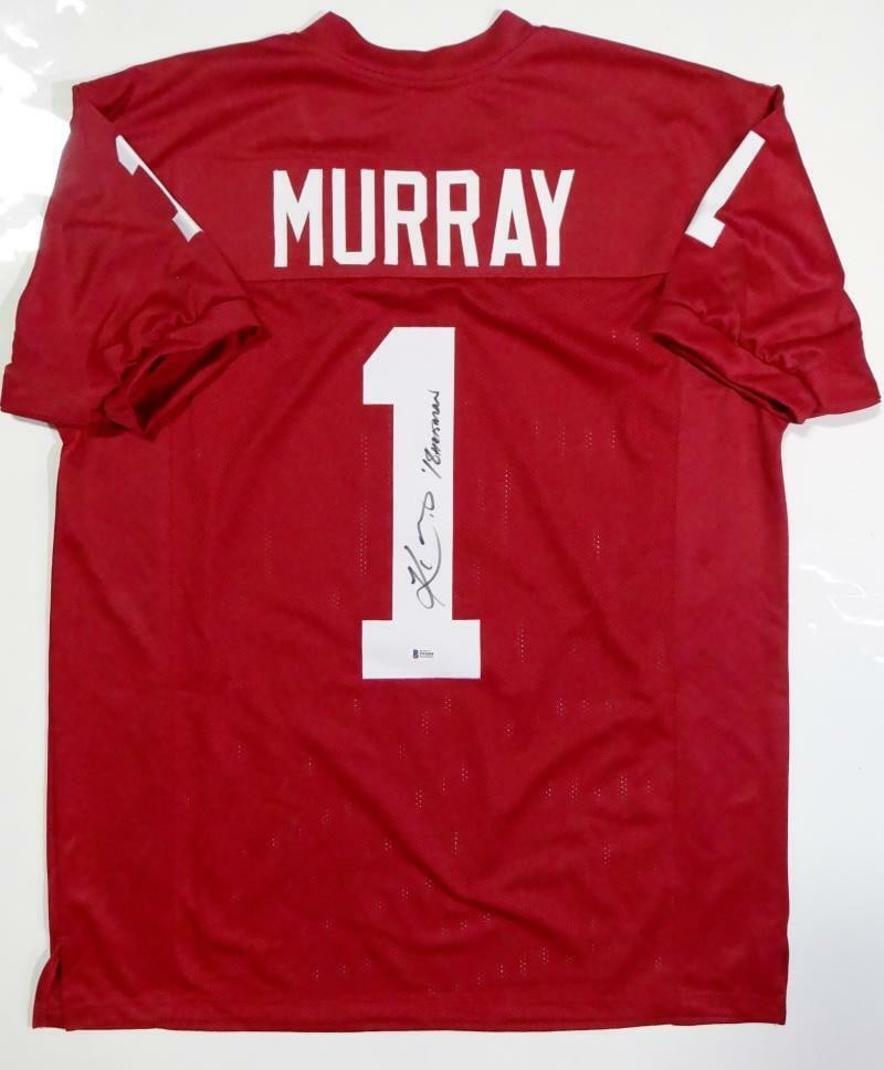 Autographed Oklahoma Sooners Crimson Jersey Signed by Kyler Murray Beckett Authenticated (1 of 7)
