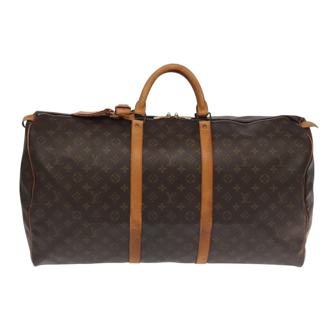 Keepall Monogram Canvas Travel Bag by Louis Vuitton Unisex 60cm: Keepall Monogram Canvas Travel Bag by Louis Vuitton Unisex 60cm The Louis Vuitton Keepall Bag in monogram canvas features a classic brown color and is designed for unisex use. Crafted from durable can