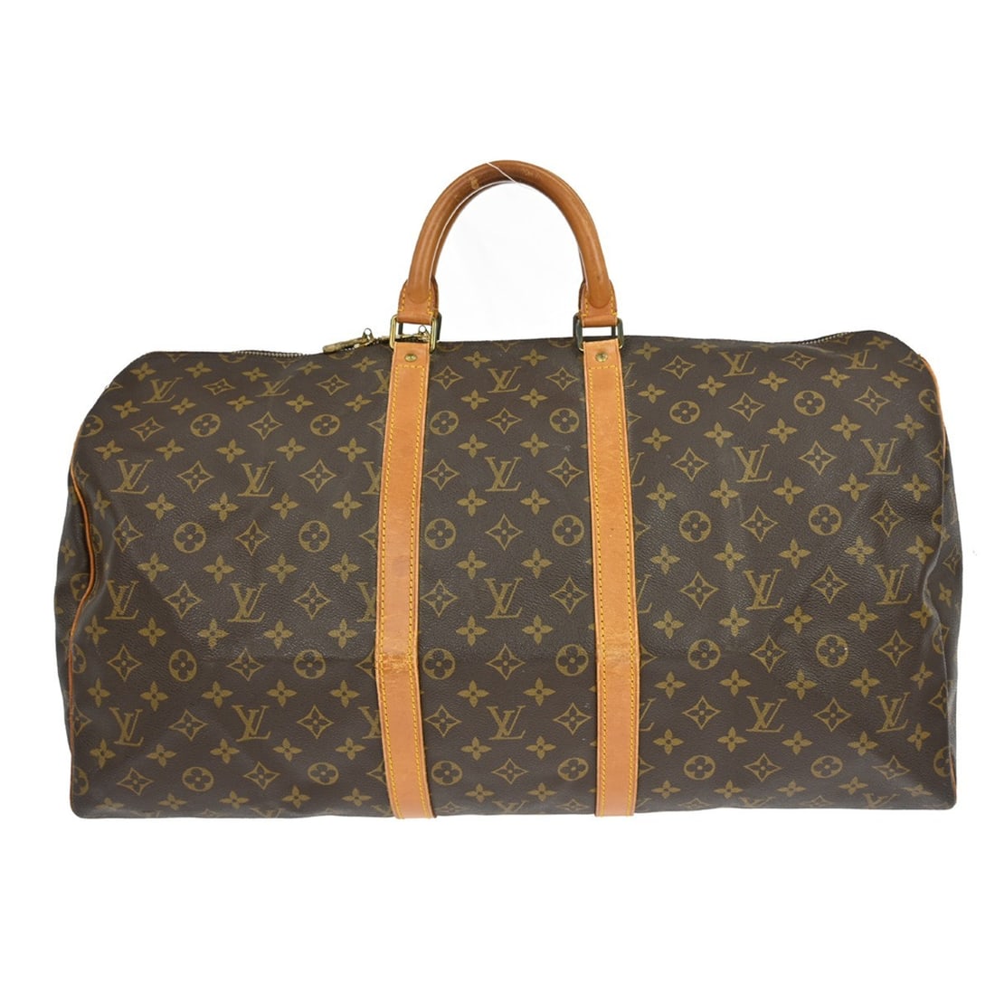 Louis Vuitton Keepall 55 Monogram Canvas Extra Large Duffle Travel Bag: Louis Vuitton Keepall 55 Monogram Canvas Extra Large Duffle Travel Bag This Louis Vuitton Keepall 55 travel handbag features the iconic monogram canvas leather exterior and classic double leather hand