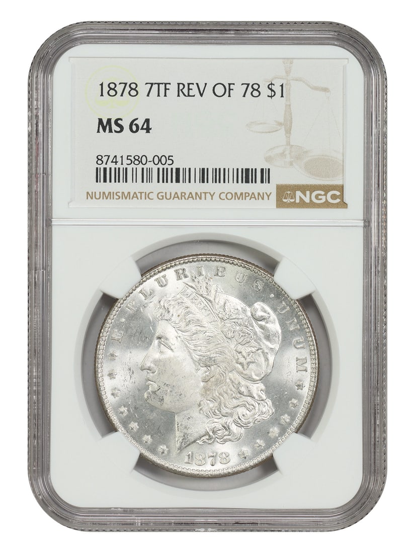 1878 7TF Morgan Dollar Reverse of 1878 NGC MS64 (1 of 4)