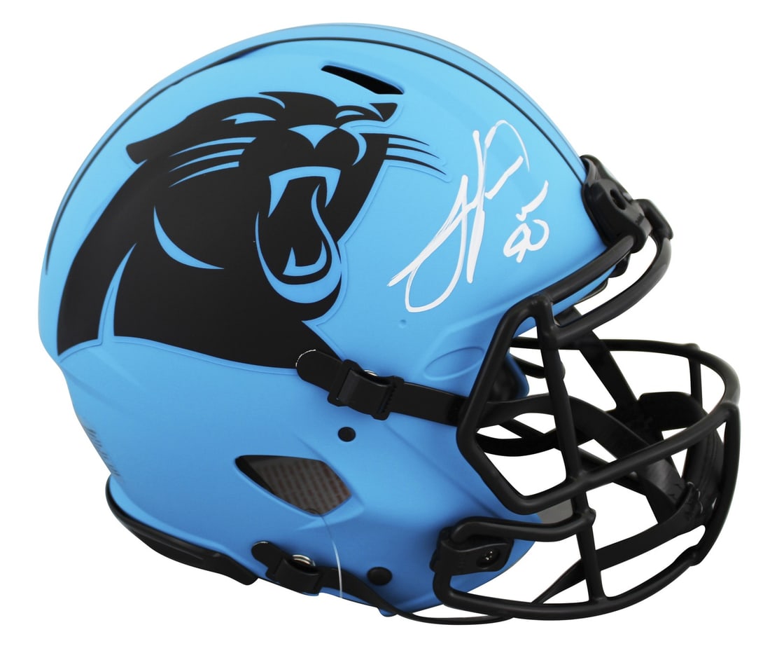 Julius Peppers Signed Carolina Panthers Full Size Helmet BAS Authenticated (1 of 3)