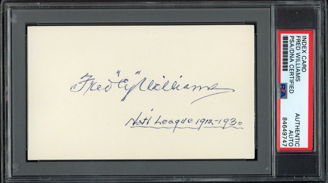 Fred Williams Autographed Index Card Philadelphia Phillies PSA/DNA (1 of 2)