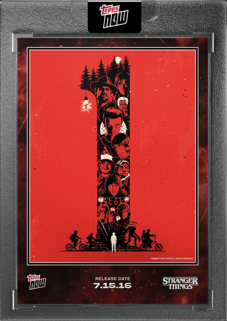 Short Print Season 5 Cover Art Card Topps Now Stranger Things 2025: Short Print Season 5 Cover Art Card Topps Now Stranger Things 2025 This is the 2025 Topps Now Stranger Things #STRA-SSP01 Short Print Season 5 Cover Art Card. The card is an original release from Topp