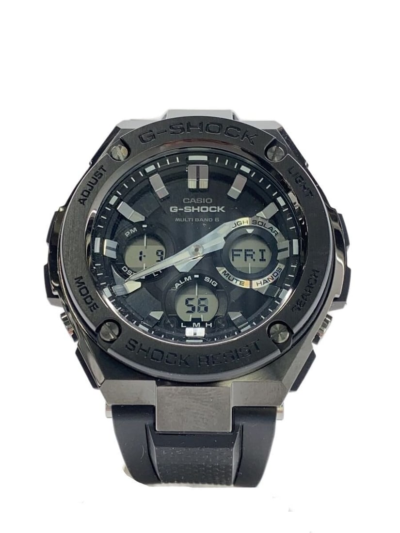 Casio G Shock GST W110MS Black Rubber Men's Wristwatch: Casio G Shock GST W110MS Black Rubber Men's Wristwatch This CASIO G-SHOCK gst-w110ms men's wristwatch features a durable black rubber construction and is designed for reliability and everyday wear. Ma