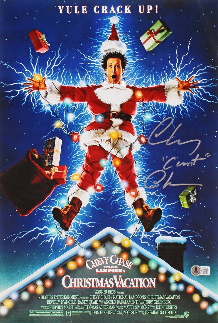 Chevy Chase Signed 12x18 Photo C*** National Lampoon Christmas Vacation BAS Authenticated: Chevy Chase Signed 12x18 Photo C*** National Lampoon Christmas Vacation BAS Authenticated This is an authentic autographed 12x18 photograph featuring Chevy Chase from the iconic film "National Lampoon