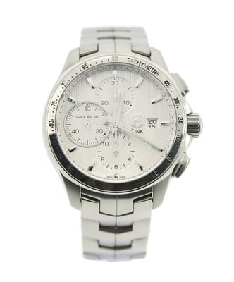 TAG Heuer Link Chronograph CAT2011 Stainless Steel Wristwatch: TAG Heuer Link Chronograph CAT2011 Stainless Steel Wristwatch This is a Tag Heuer Link Chronograph watch, reference CAT2011. Crafted from stainless steel, it features a 43mm case and fits wrists up to